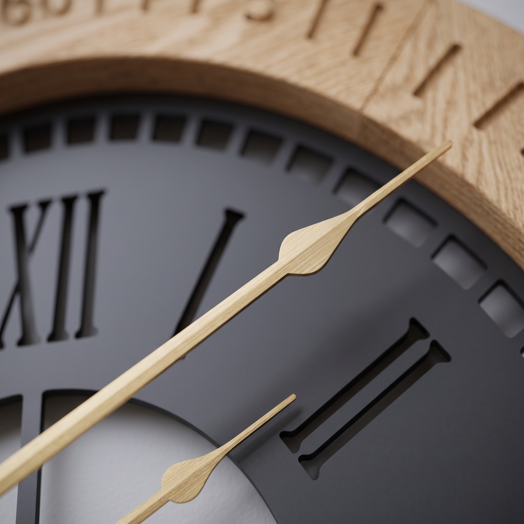 Grande horloge bois et métal