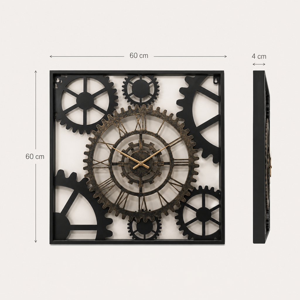 Grande horloge carrée