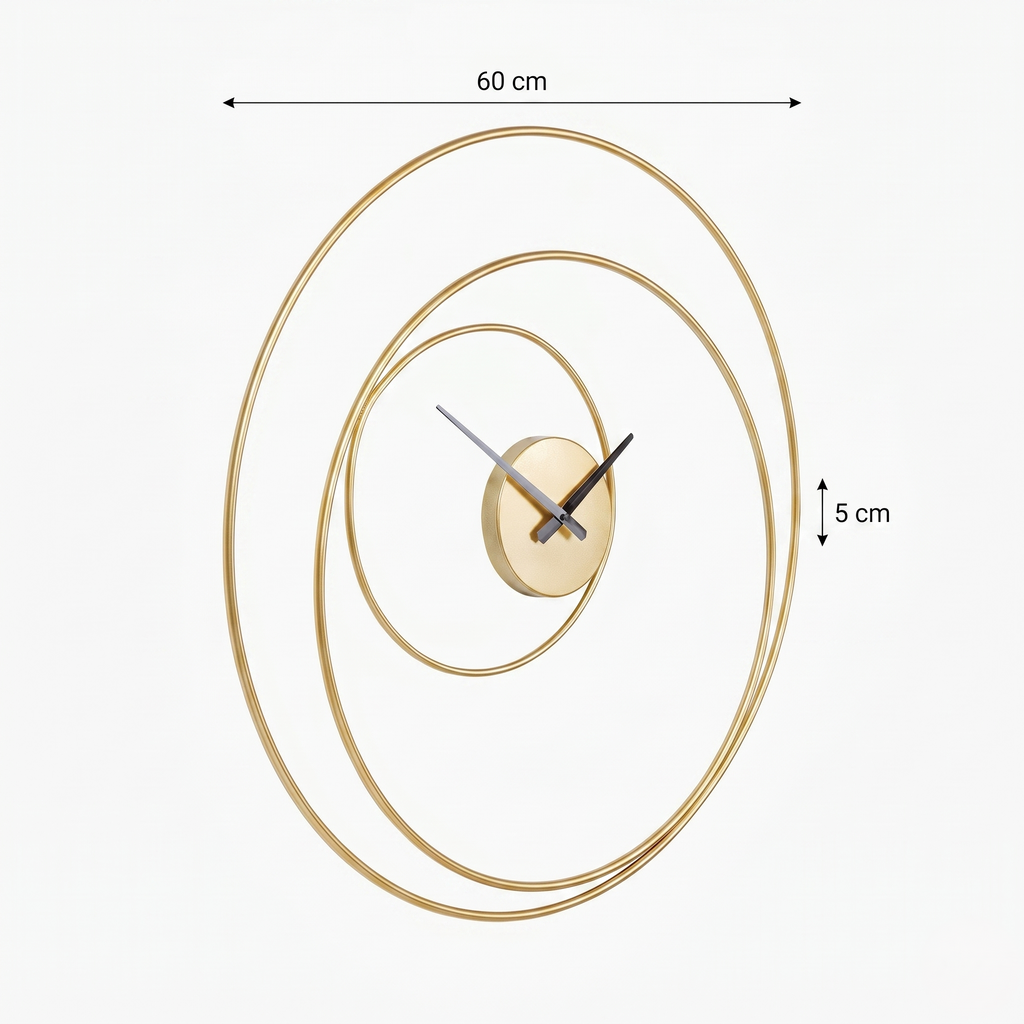 Grande horloge contemporaine dore