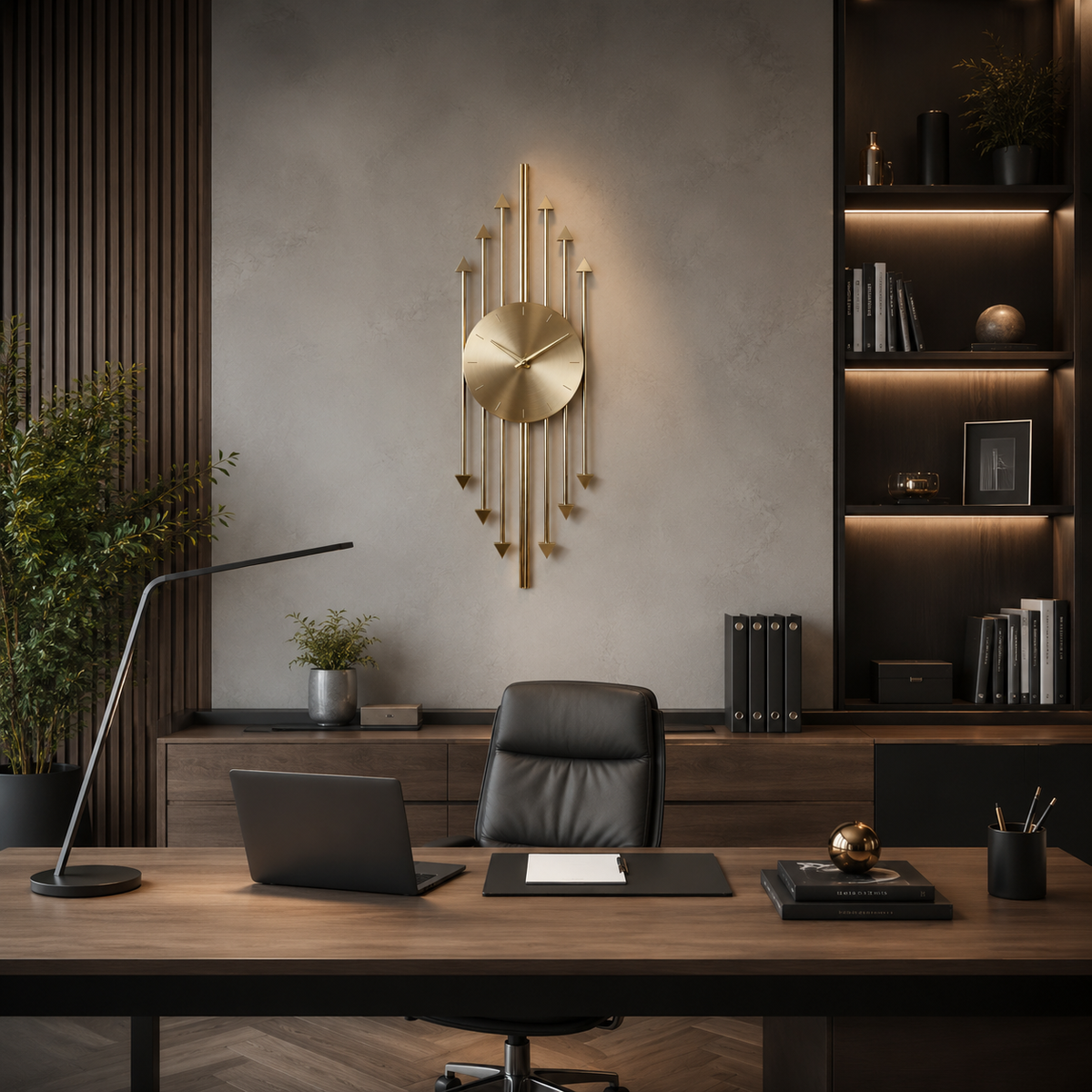 Grande horloge design doré
