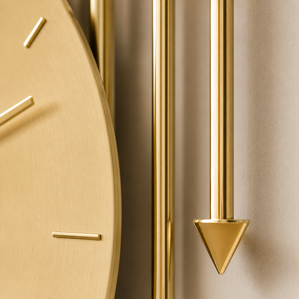 Grande horloge design doré