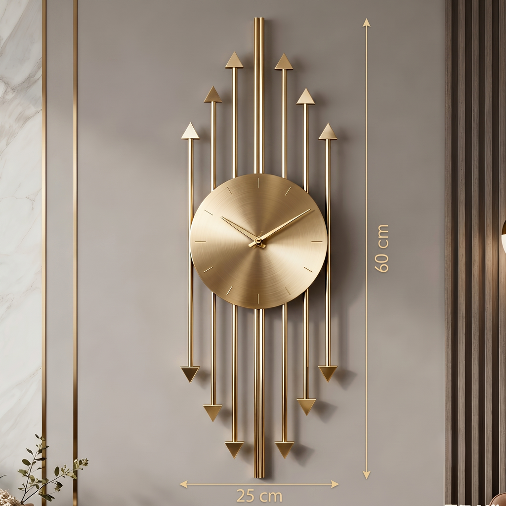 Grande horloge design doré