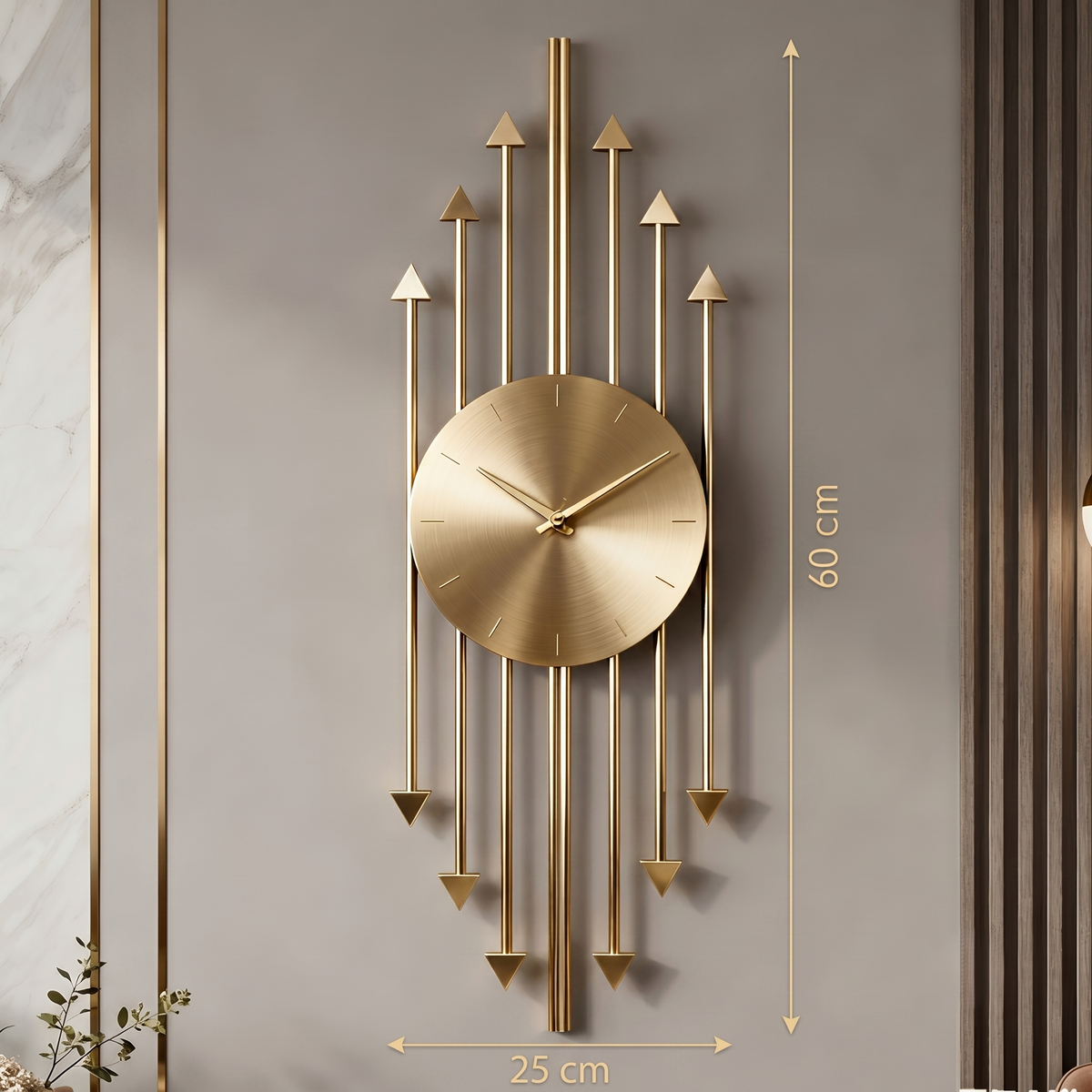 Grande horloge design doré