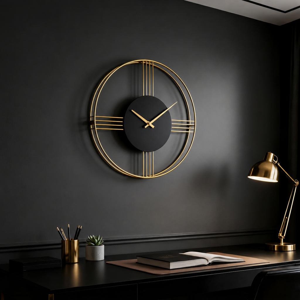 Grande horloge dorée