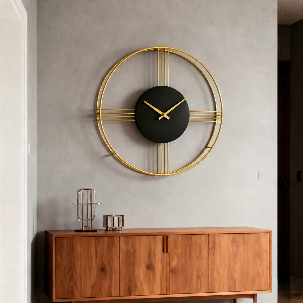 Grande horloge dorée