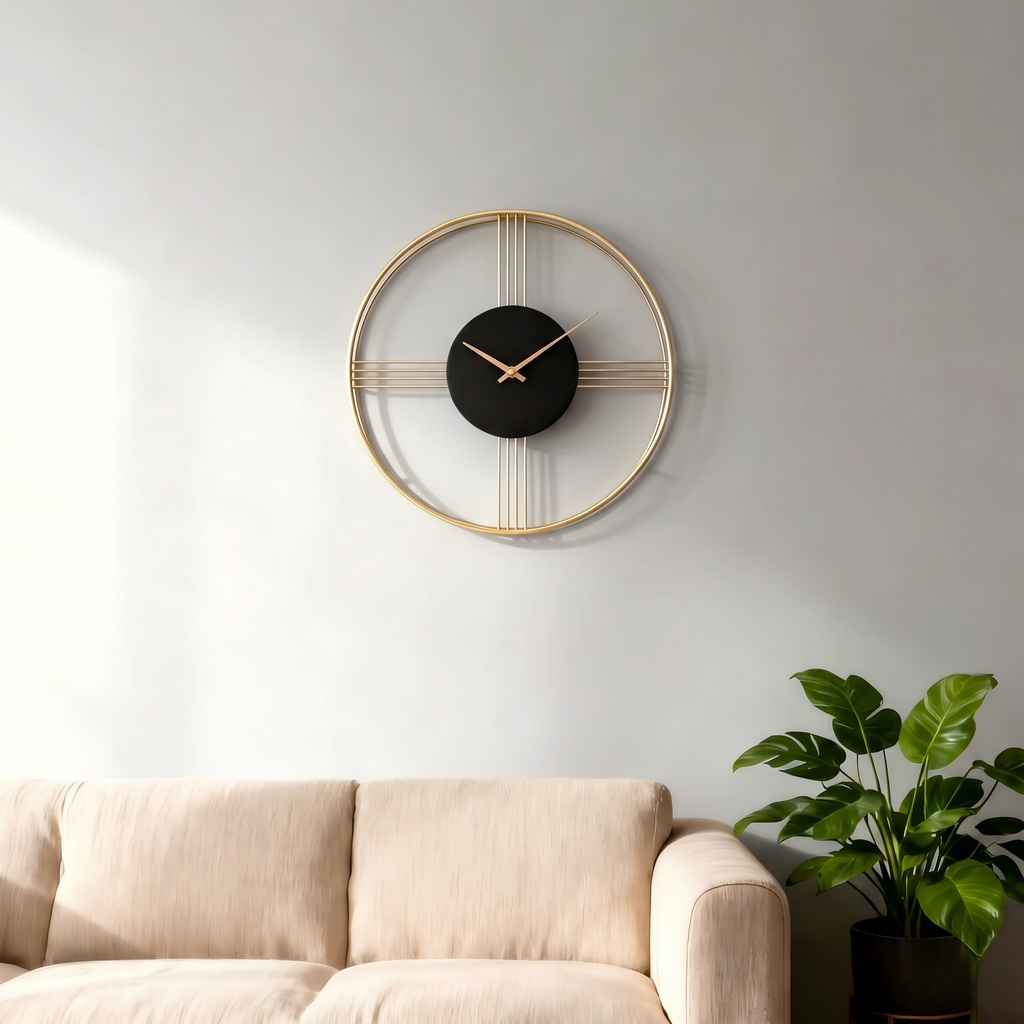Grande horloge dorée