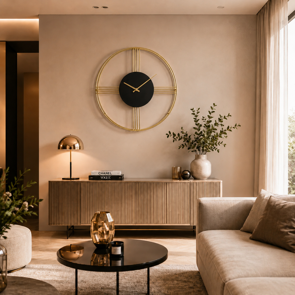 Grande horloge dorée