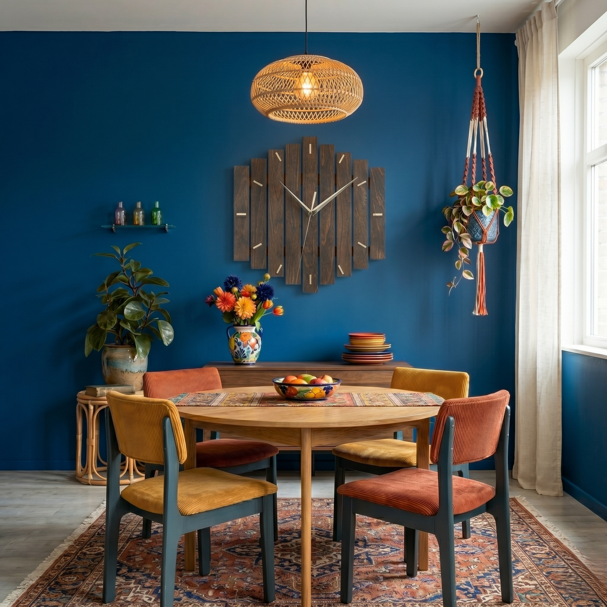 Horloge en bois rustique scandinave