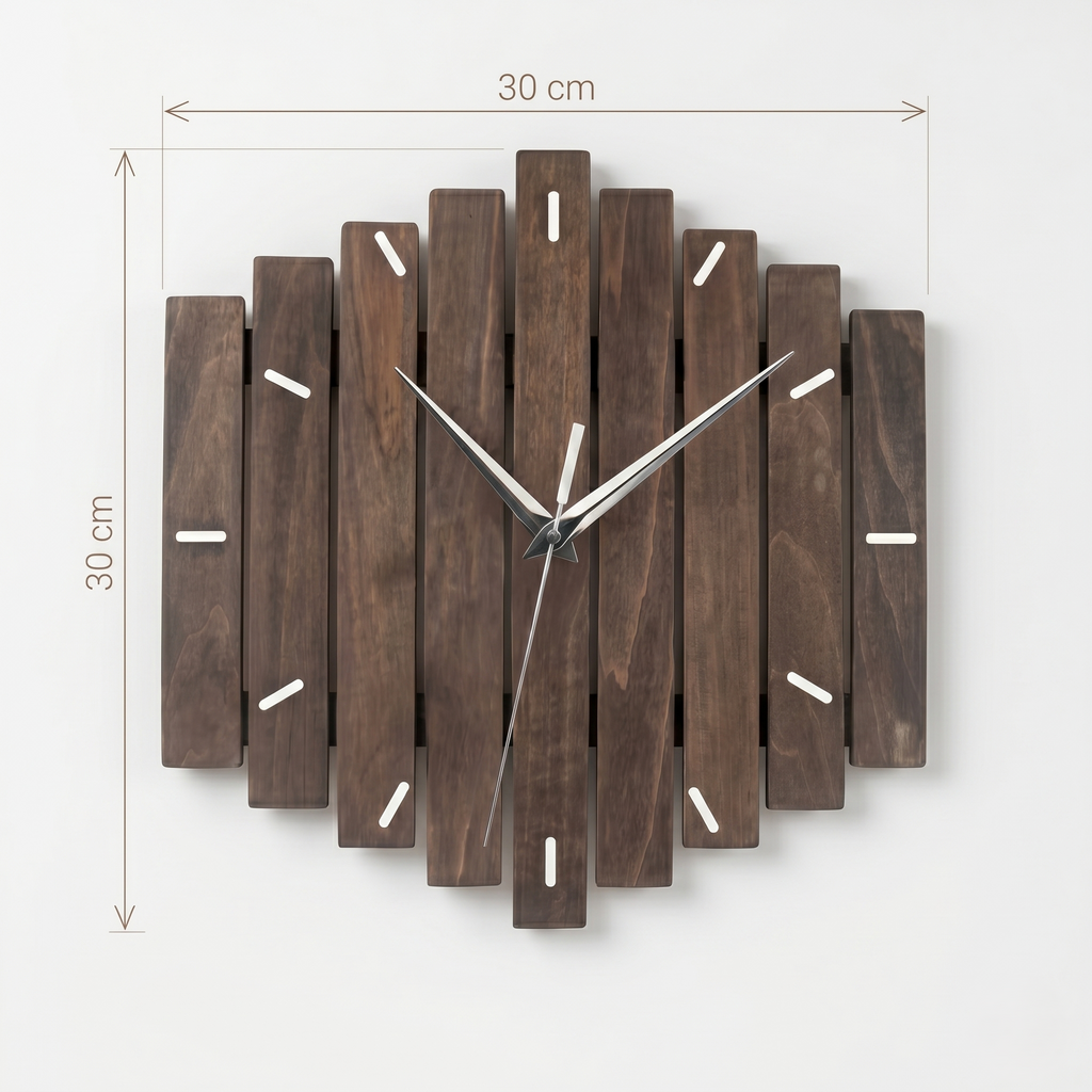 Horloge en bois rustique scandinave