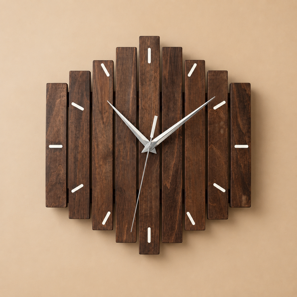 Horloge en bois rustique scandinave