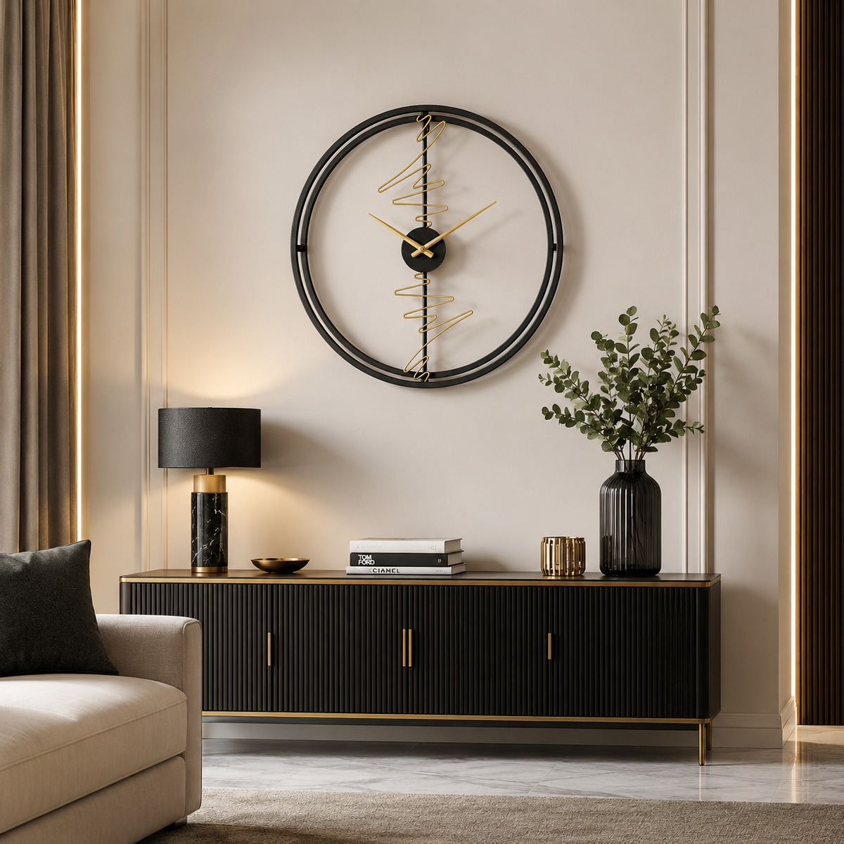 Grande horloge murale 60 cm design