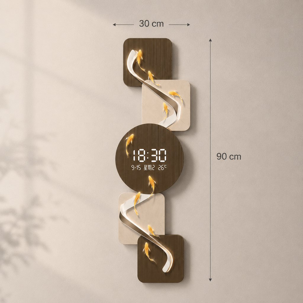 Grande horloge murale numérique
