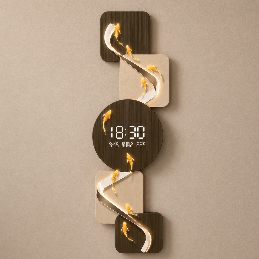 Grande horloge murale numérique