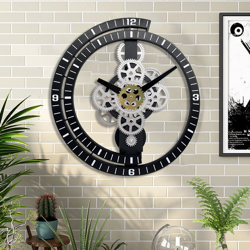 Grande horloge murale steampunk