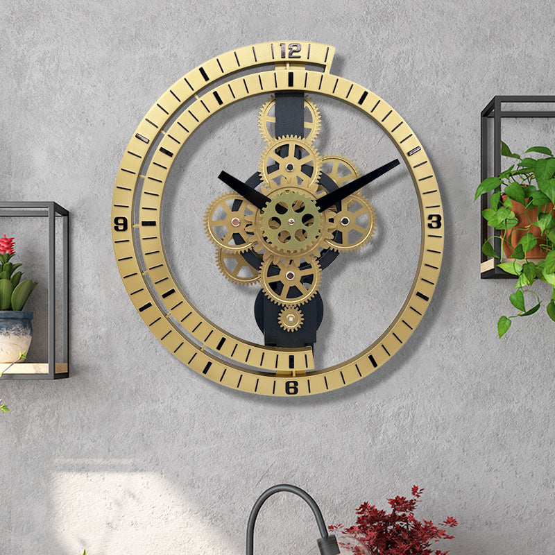 Grande horloge murale steampunk