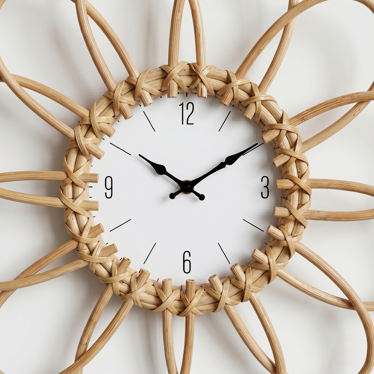 Grande horloge rotin