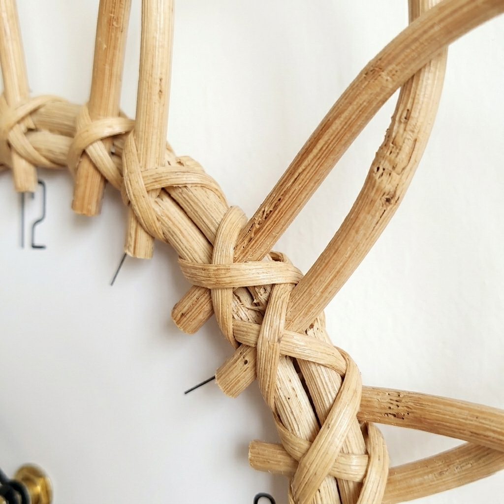 Grande horloge rotin