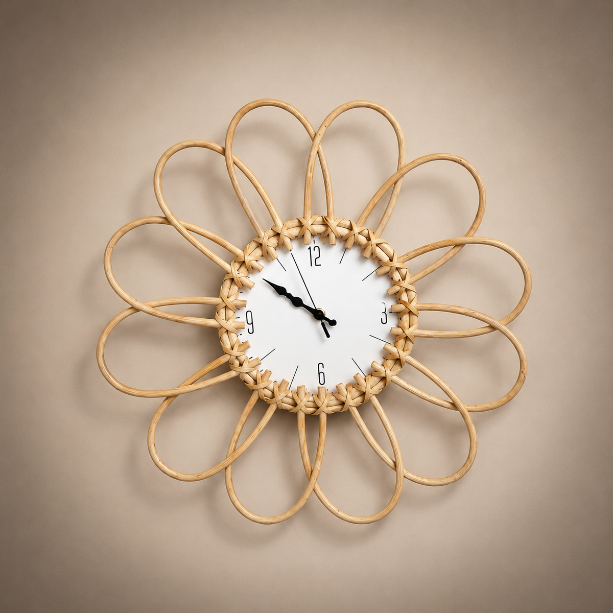 Grande horloge rotin