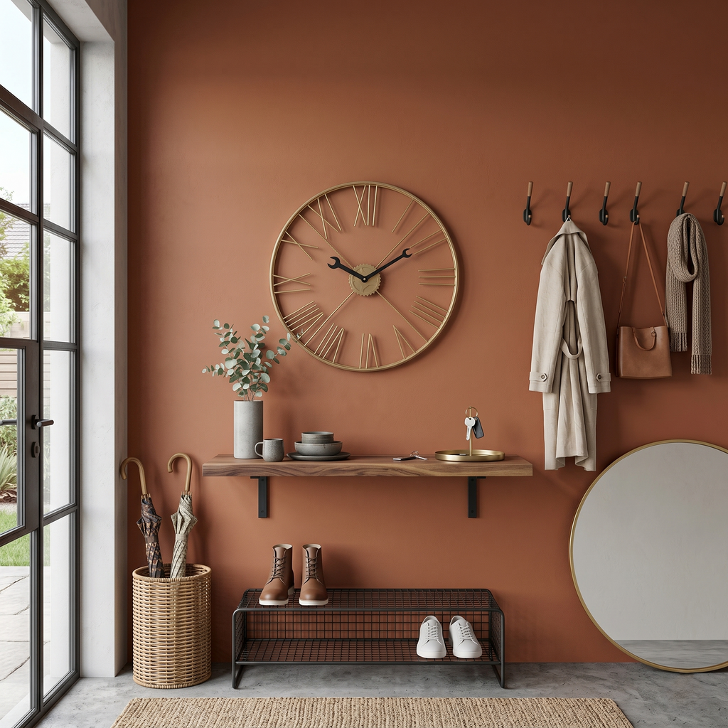 Grande horloge rouage doré