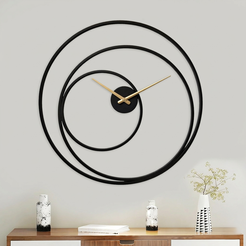 Grosse horloge murale style industriel