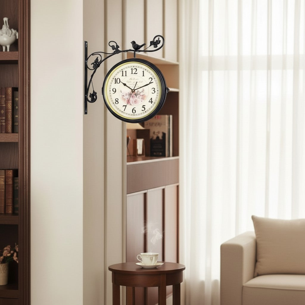 Horloge de gare double face moderne