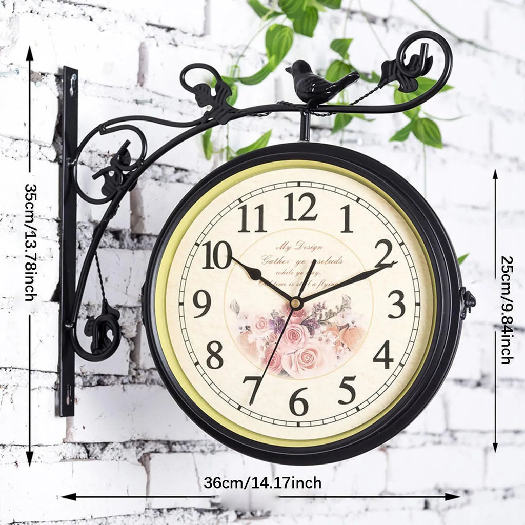 Horloge de gare double face moderne