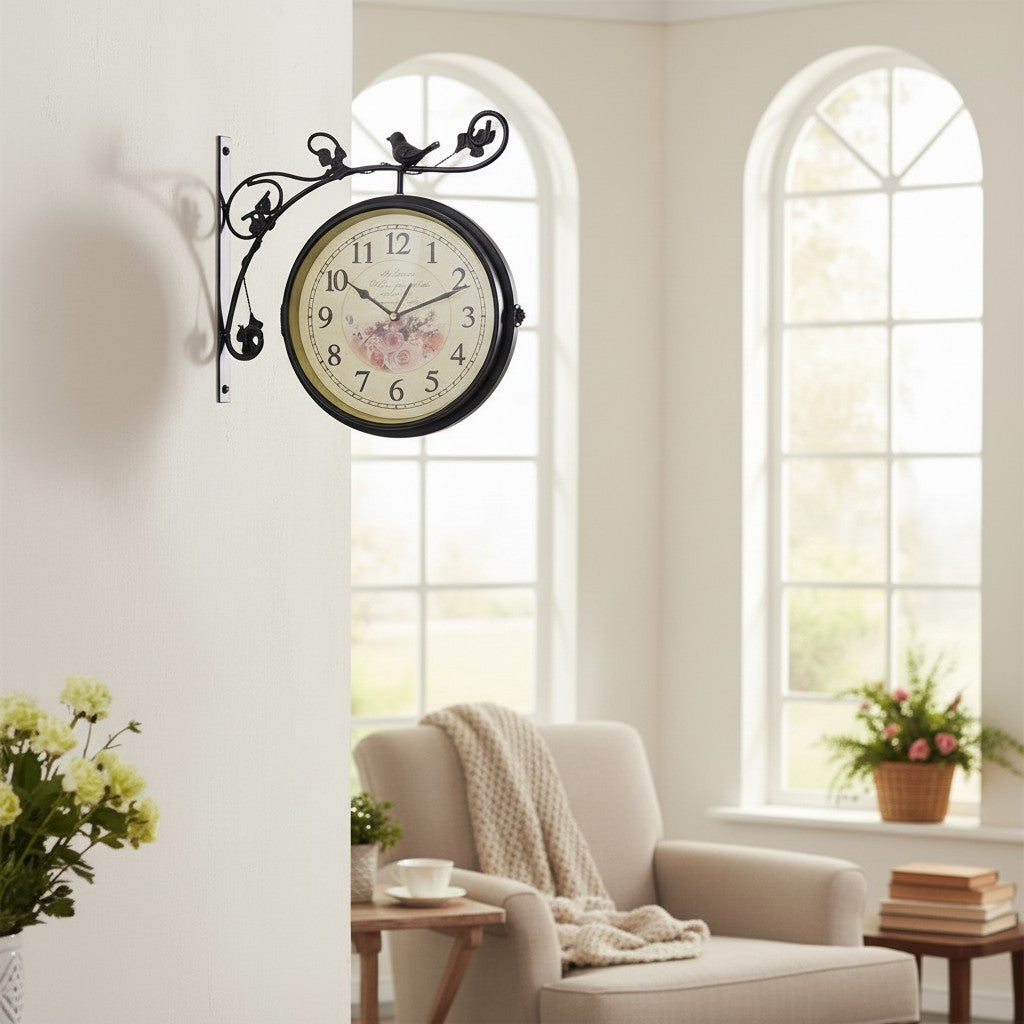 Horloge de gare double face moderne