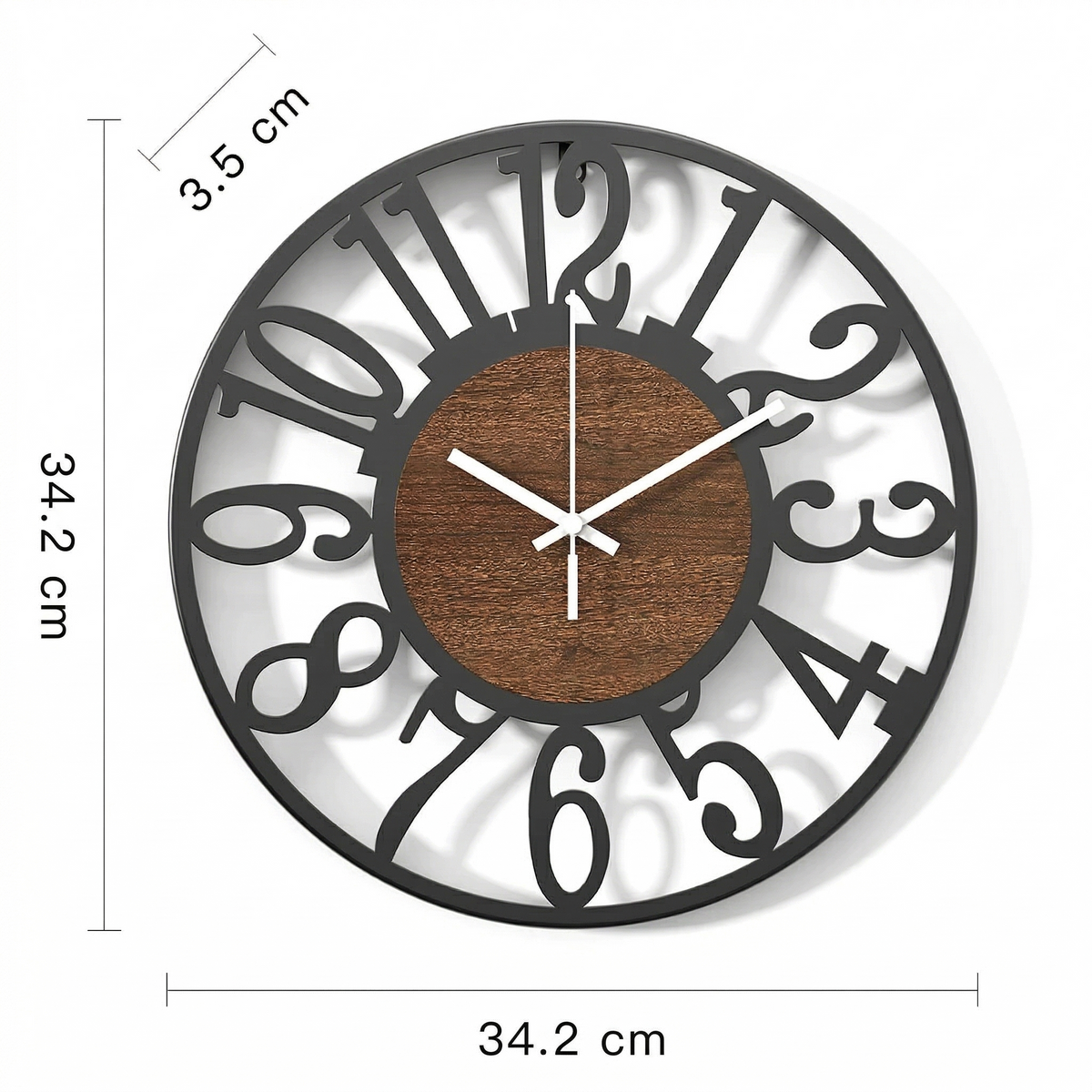 Horloge bois et métal