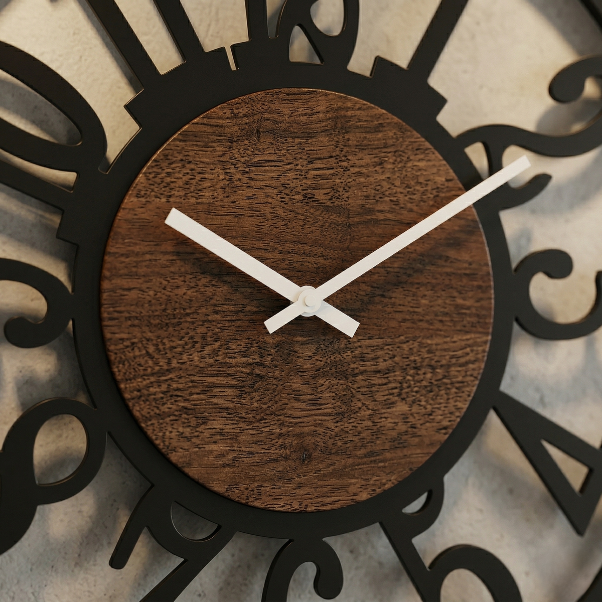 Horloge bois et métal