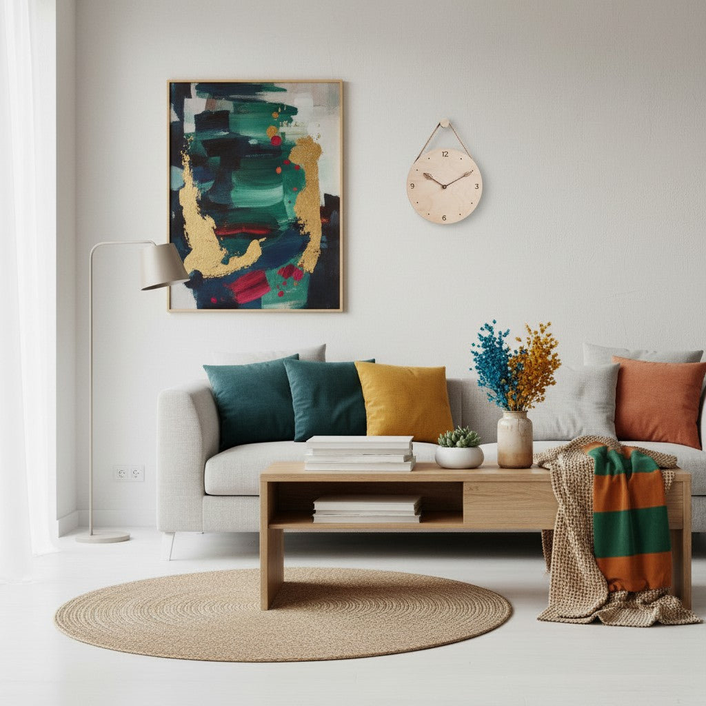 Horloge bois scandinave minimaliste