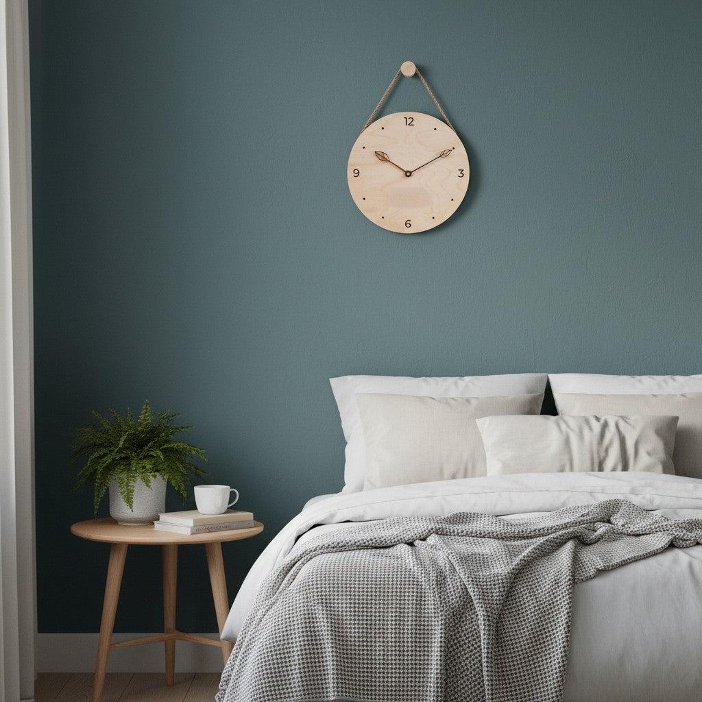Horloge bois scandinave minimaliste