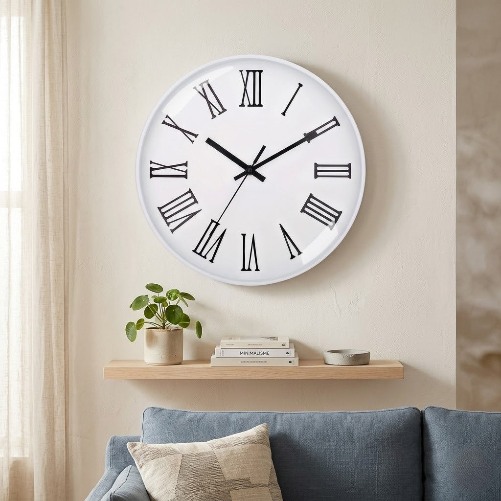 Horloge chiffre romain blanche