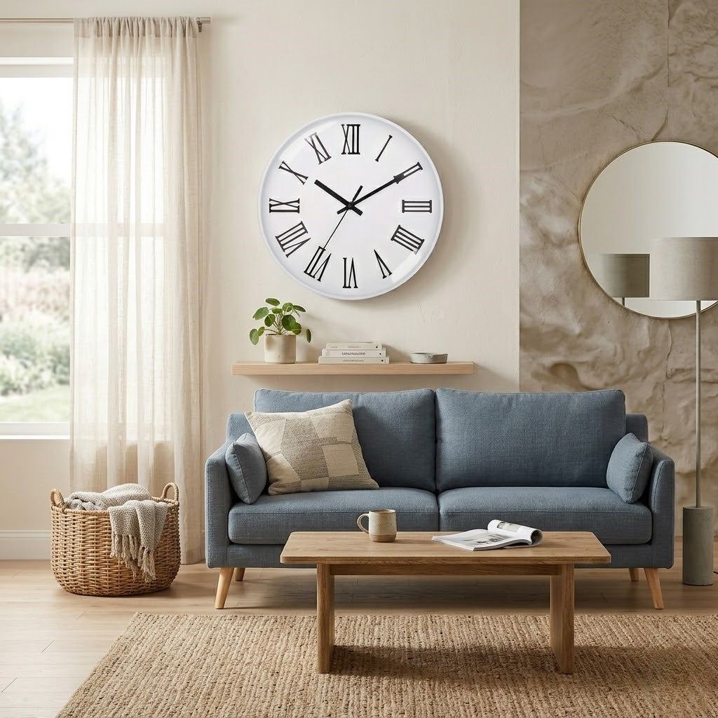 Horloge chiffre romain blanche