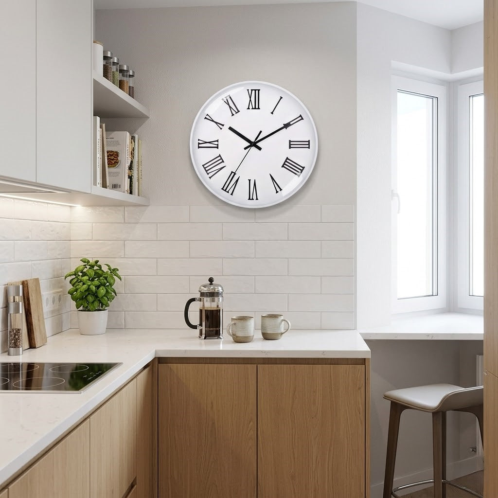 Horloge chiffre romain blanche