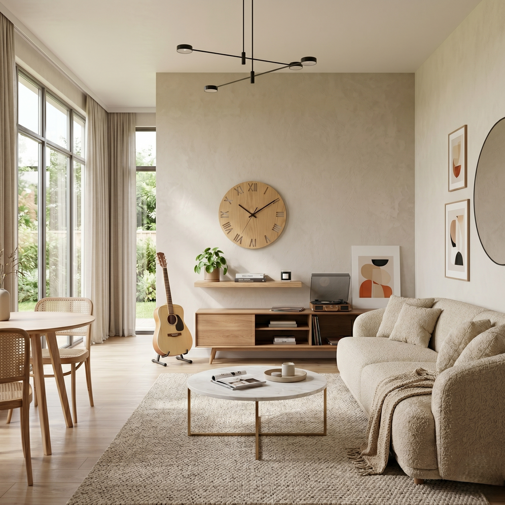 Horloge chiffre romain bois