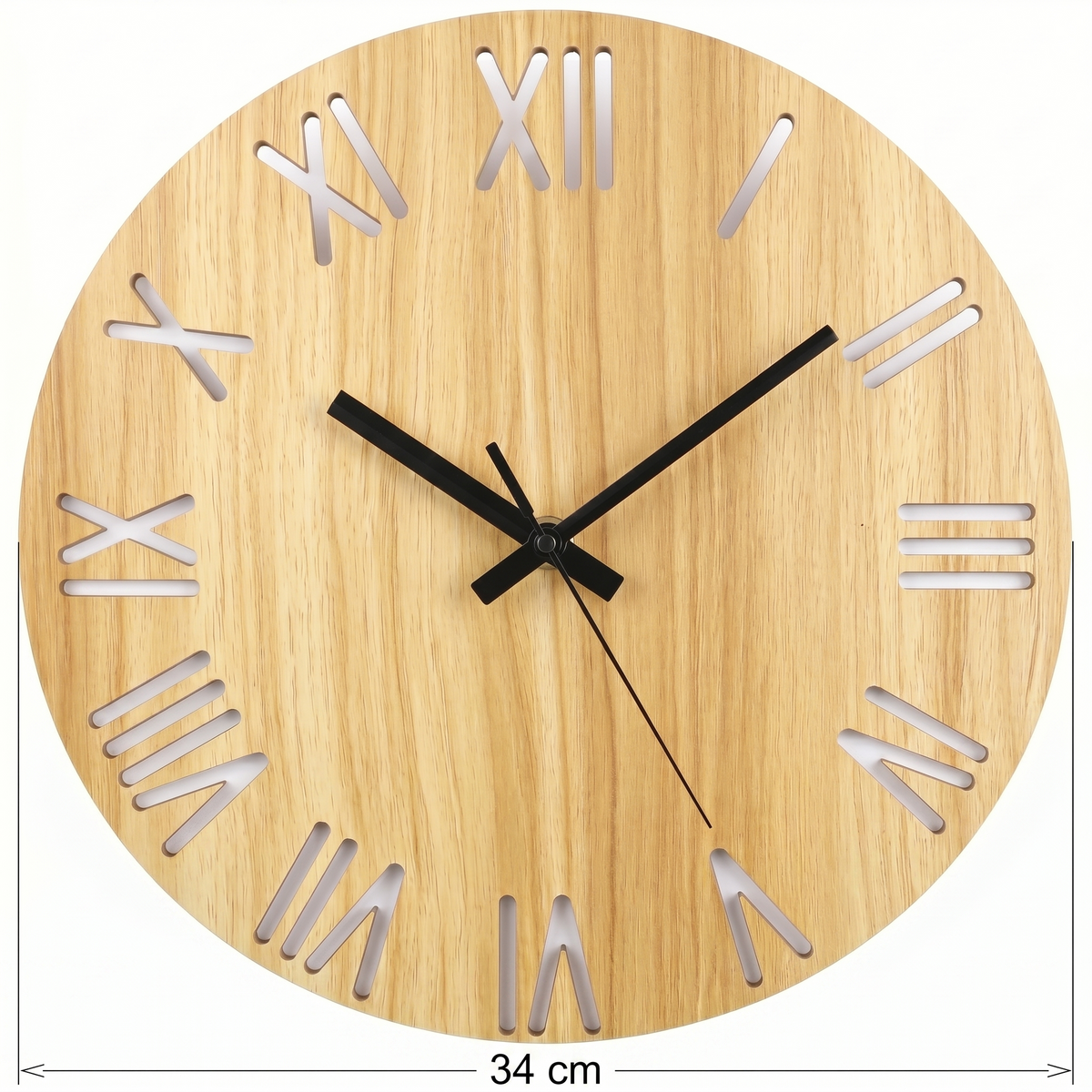 Horloge chiffre romain bois
