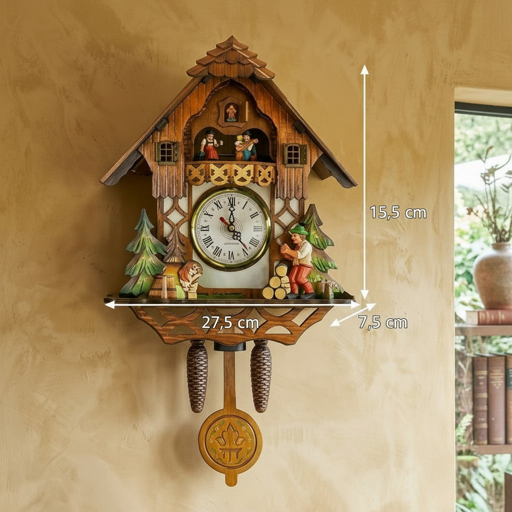 Horloge coucou bois