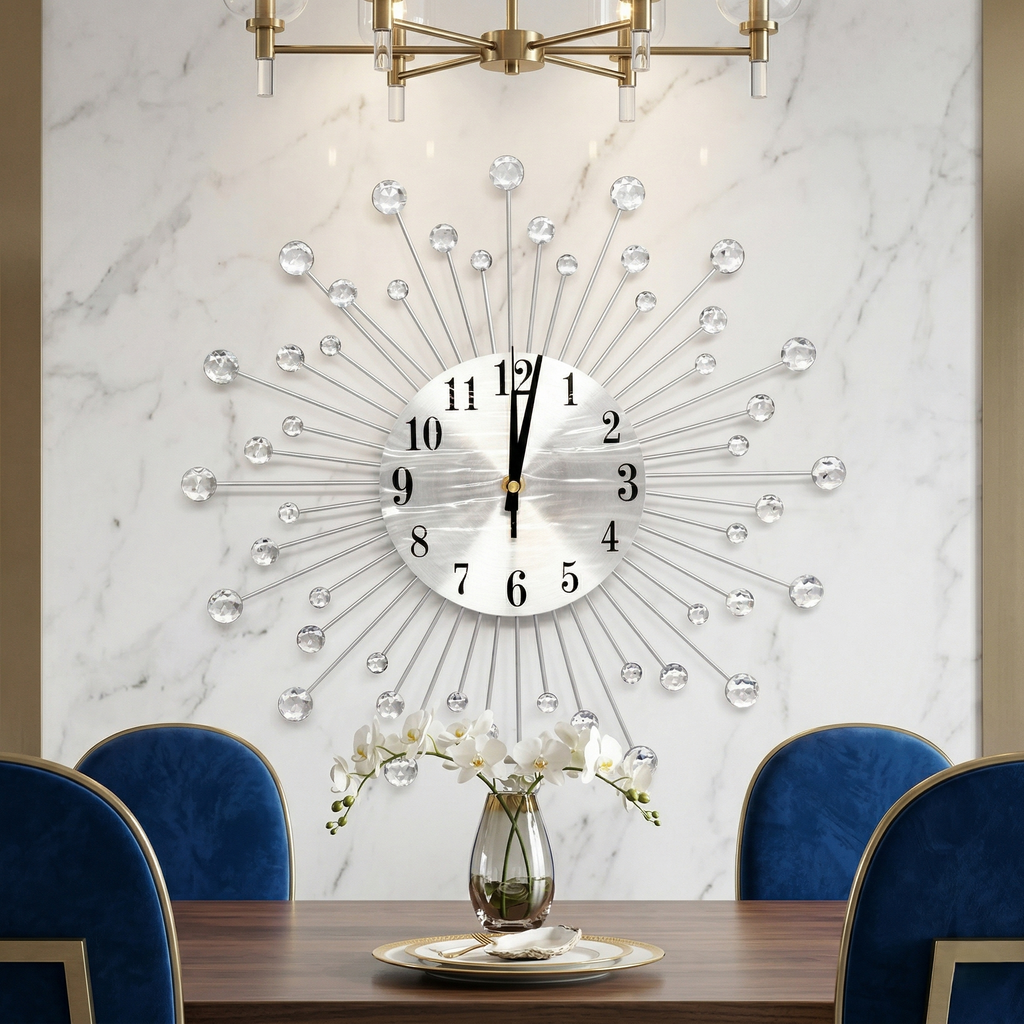 Horloge décorative en métal