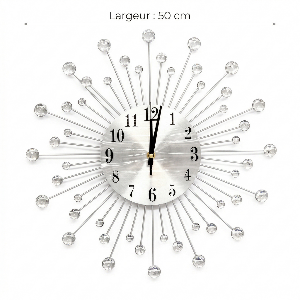 Horloge décorative en métal