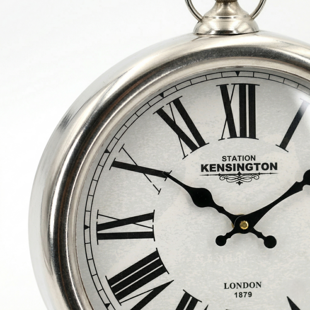 Horloge métal chiffres romains