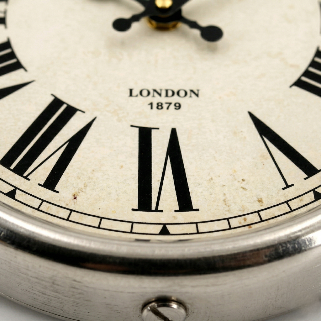 Horloge métal chiffres romains