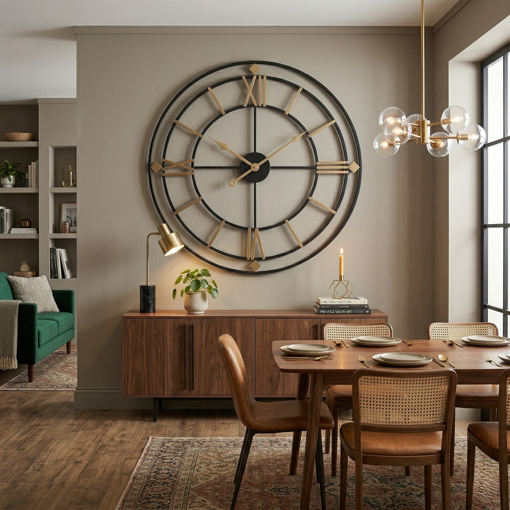 Horloge métal industriel