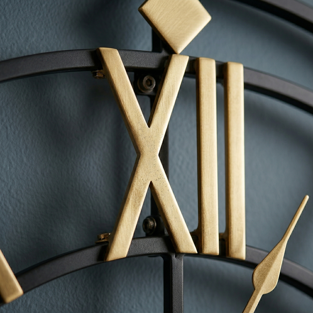 Horloge métal industriel
