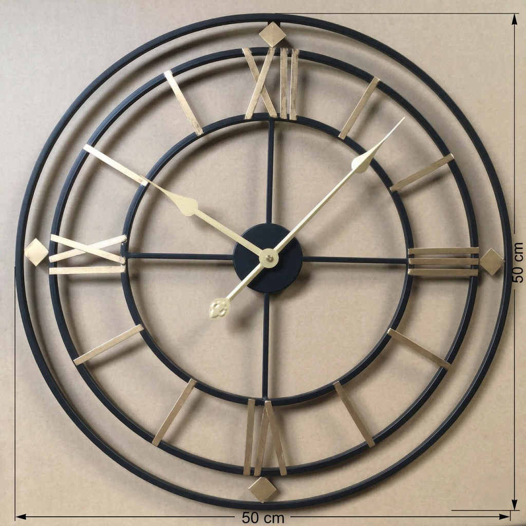Horloge métal industriel