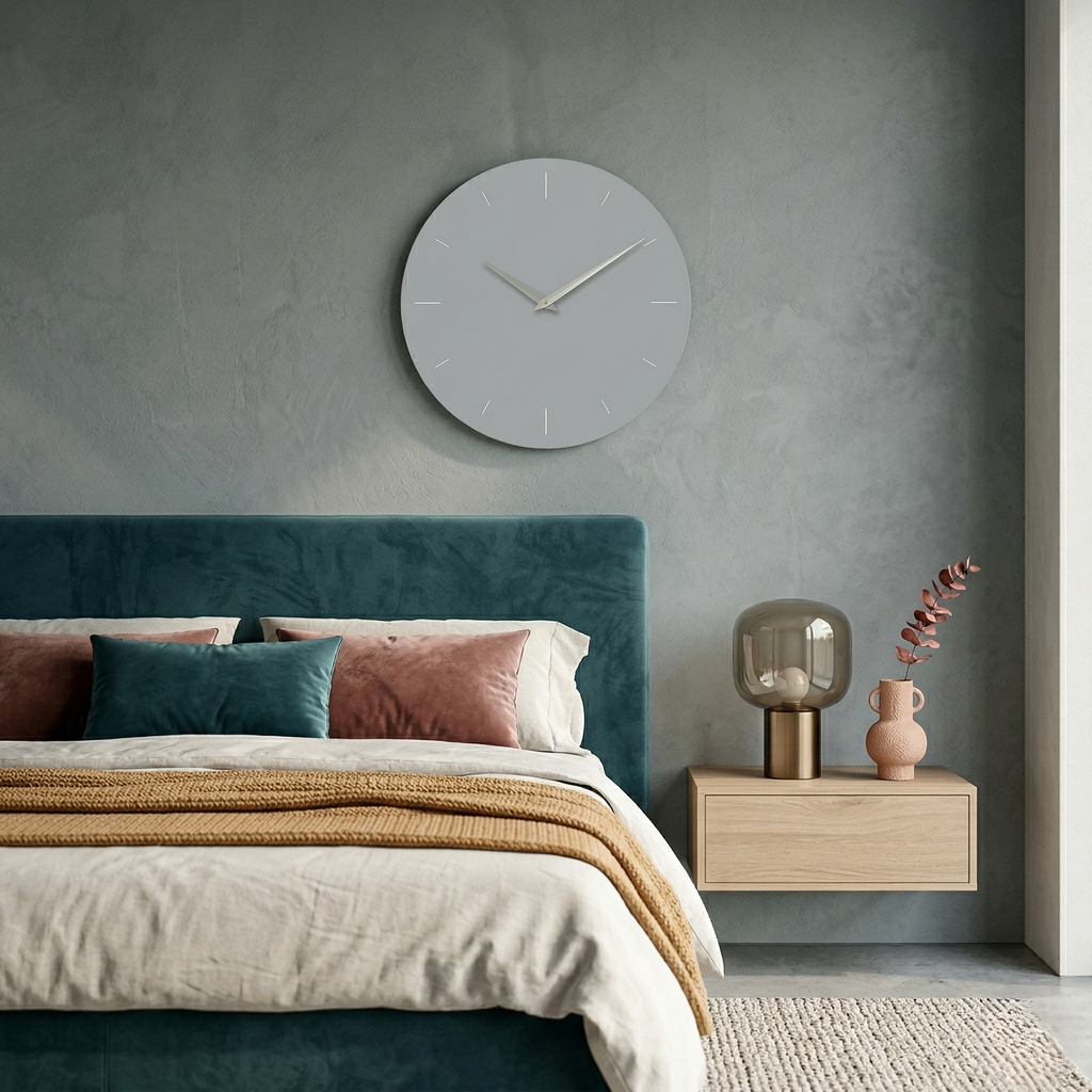 Horloge minimaliste gris