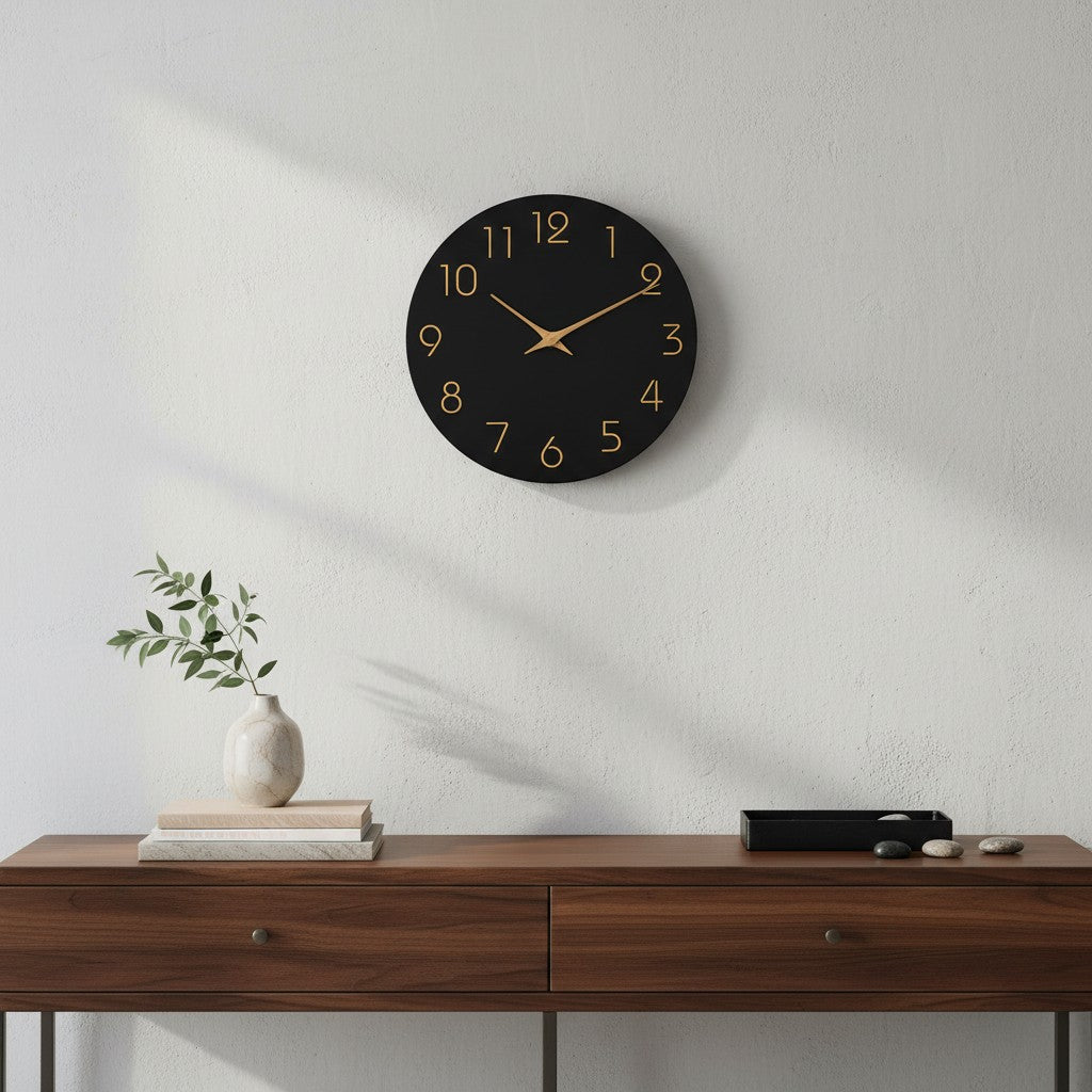 Horloge minimaliste noire