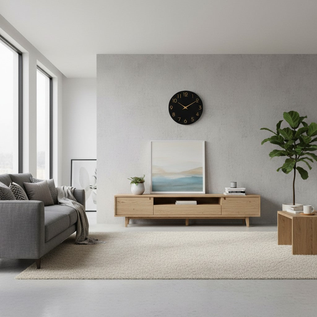 Horloge minimaliste noire