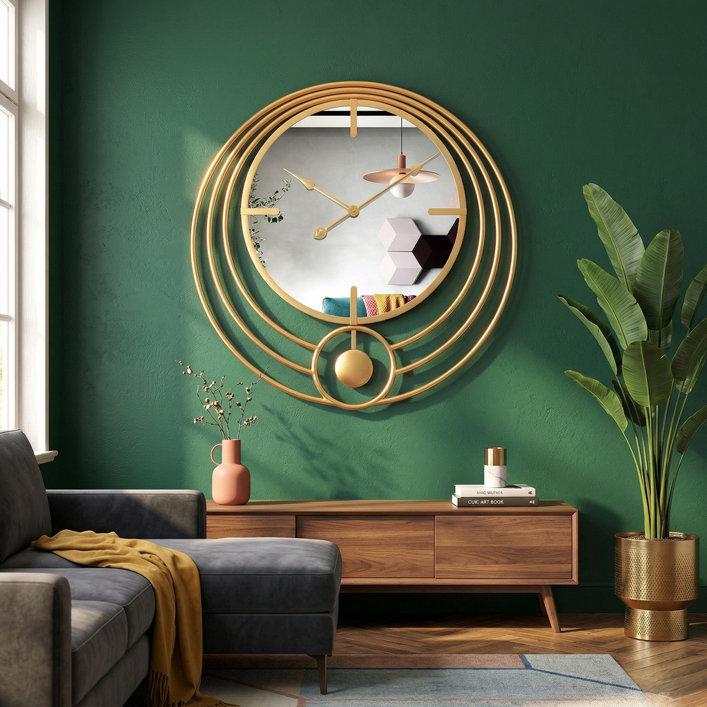Horloge miroir design