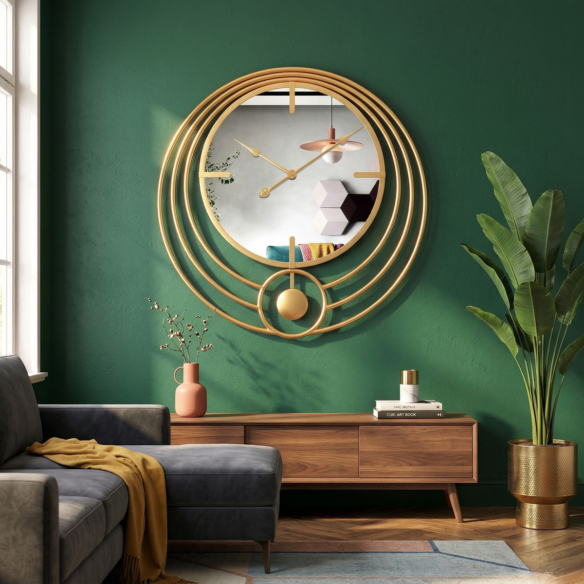 Horloge miroir design