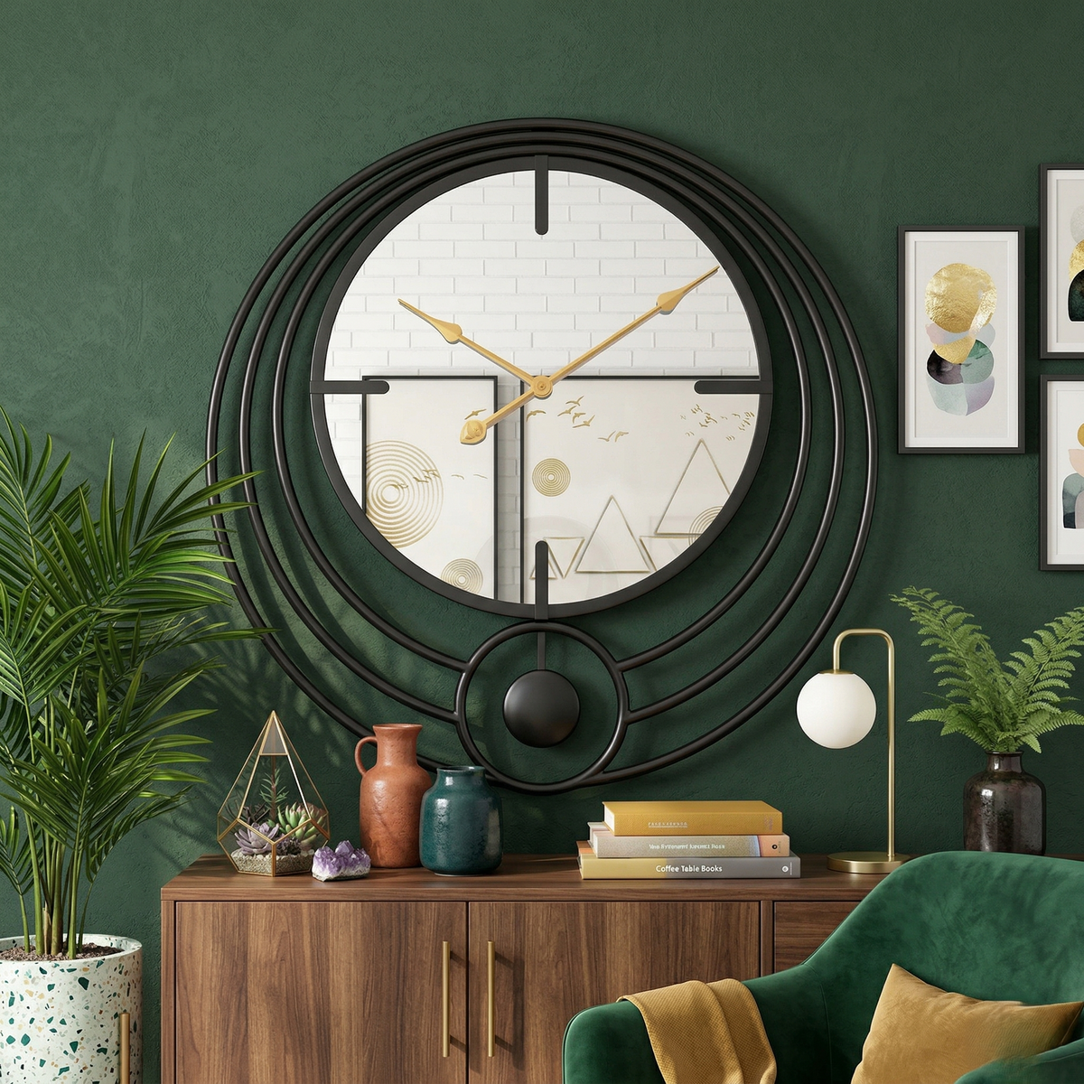 Horloge miroir design
